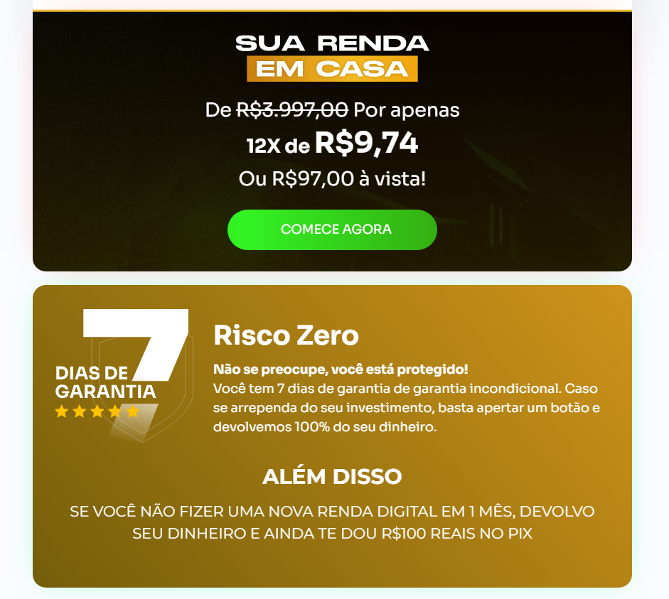 presel sua renda em casa